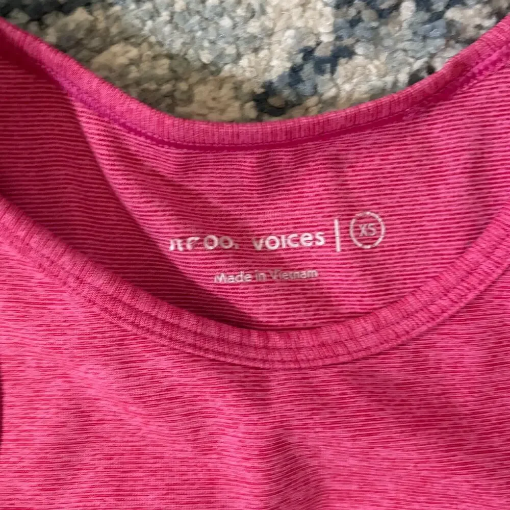 Outdoor Voices Athena Crop Top Heathered Pink